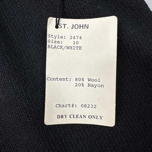 St. John | NWT Black Wool Stretch Pencil Skirt, Size 10 - Picture 5 of 7